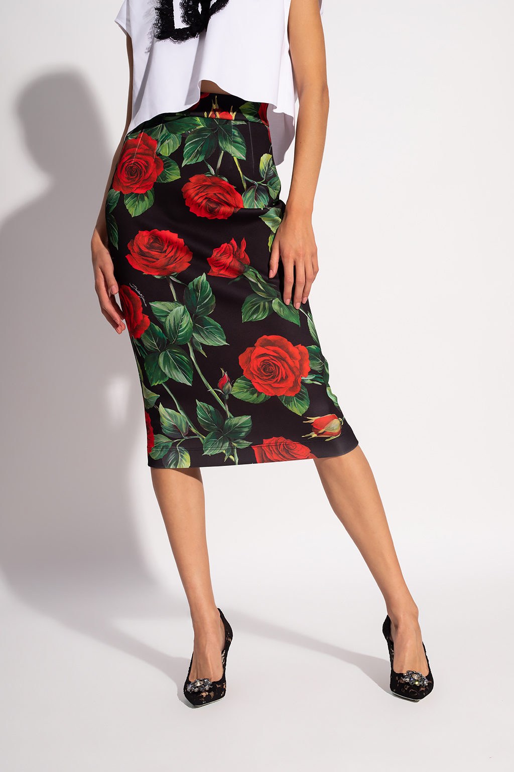dolce gabbana floral print flared skirt item - Skirt with